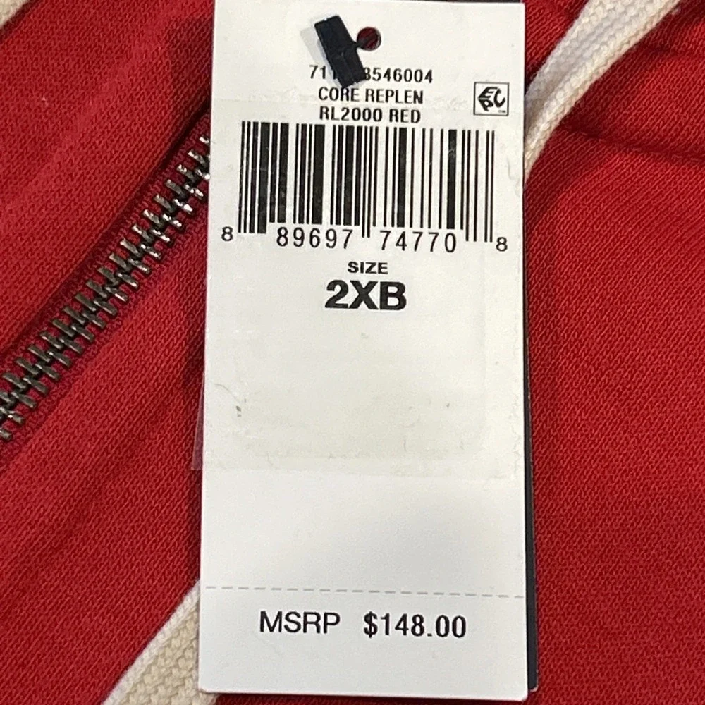 Polo Ralph Lauren Fleece Full-Zip Hoodie Mens 2XB Red Zip Up Comfortable Pony